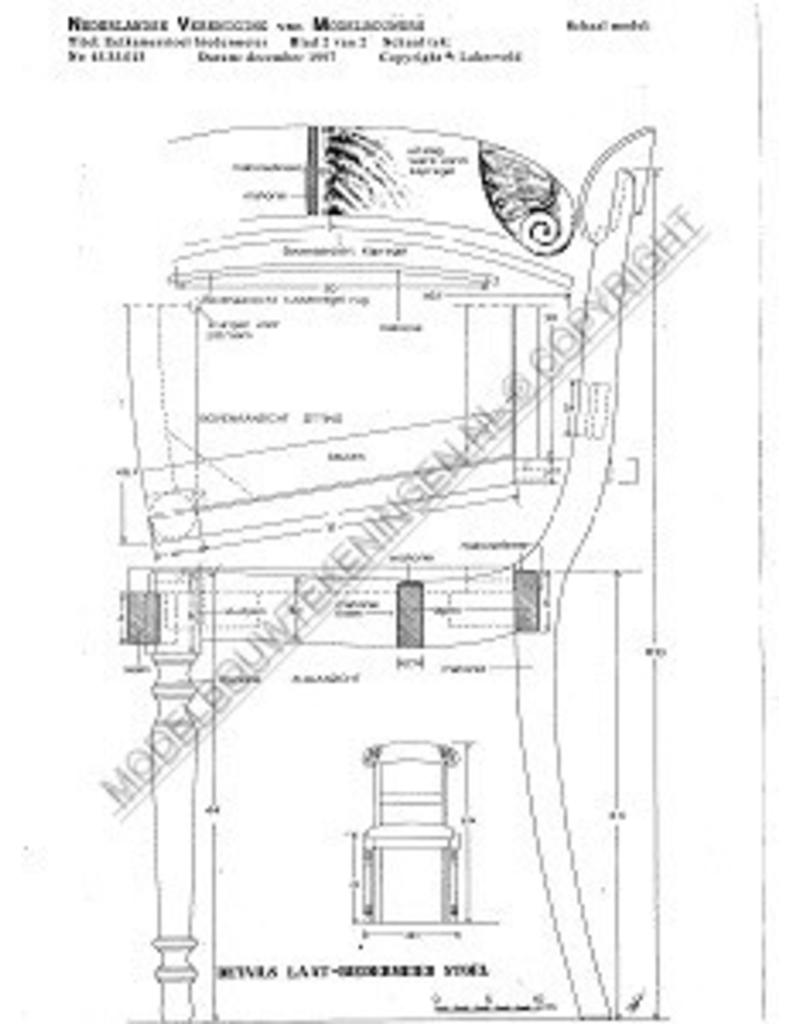 MBT Spätbiedermeier Stuhl - Bauzeichnung Maßstab 1 : N/A (45.35.013)