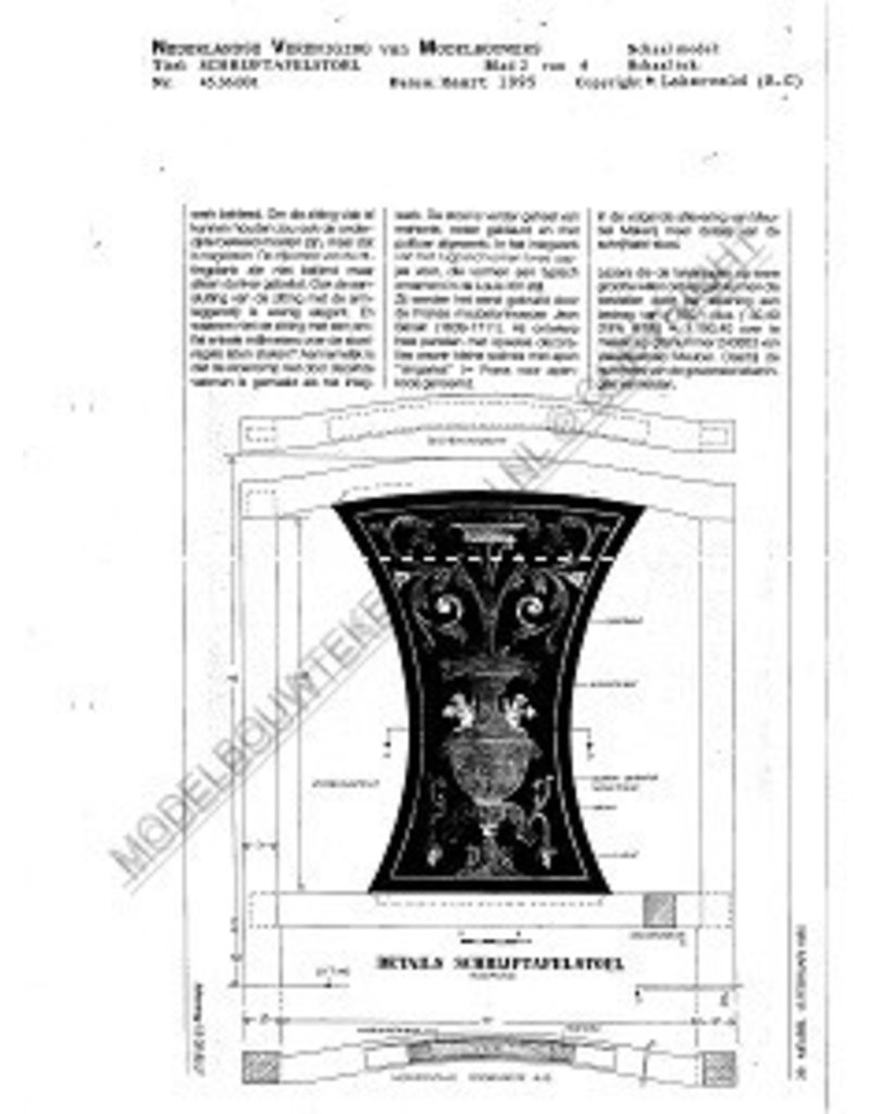 MBT Schrijftafelstoel - Bouwtekening Schaal 1 : N/A (45.36.001)