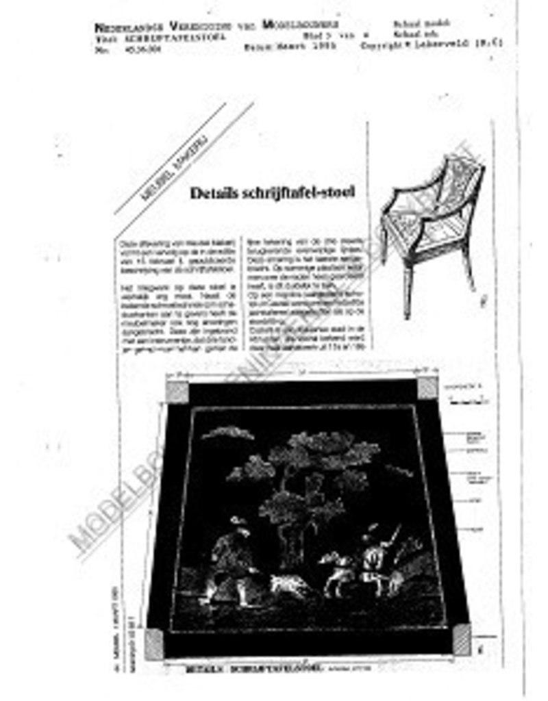 MBT Schrijftafelstoel - Bouwtekening Schaal 1 : N/A (45.36.001)
