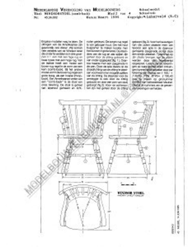 MBT Windsorstoel, "Come-back" - Bouwtekening Schaal 1 : N/A (45.36.002)