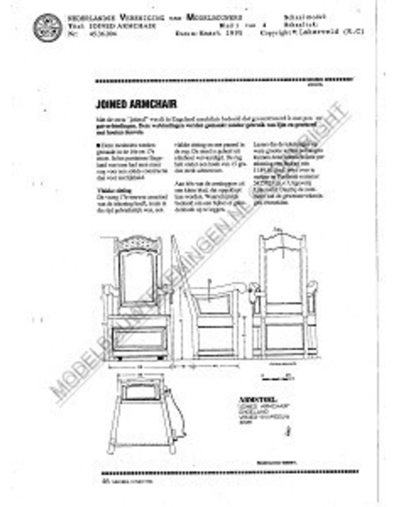 MBT Joined armchair - Bouwtekening Schaal 1 : N/A (45.36.004)