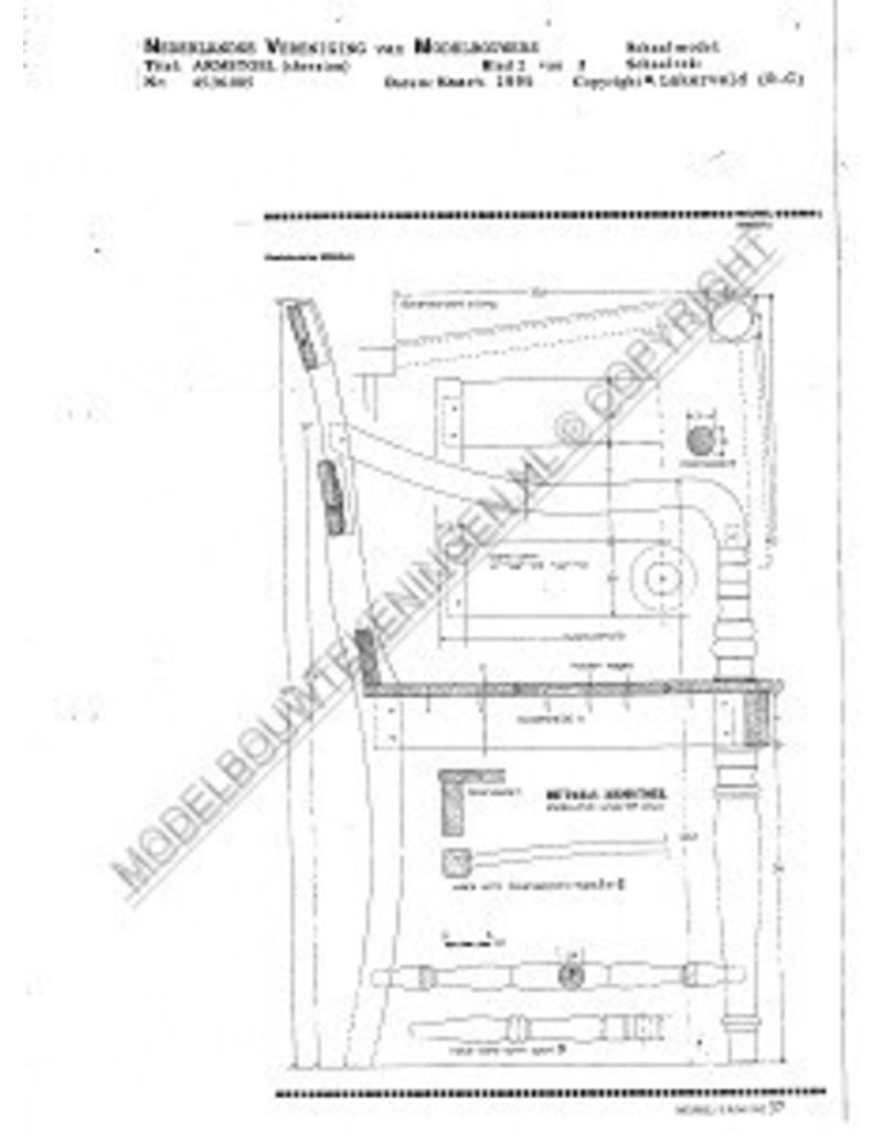 MBT "Sheraton" armstoel - Bouwtekening Schaal 1 : N/A (45.36.005)