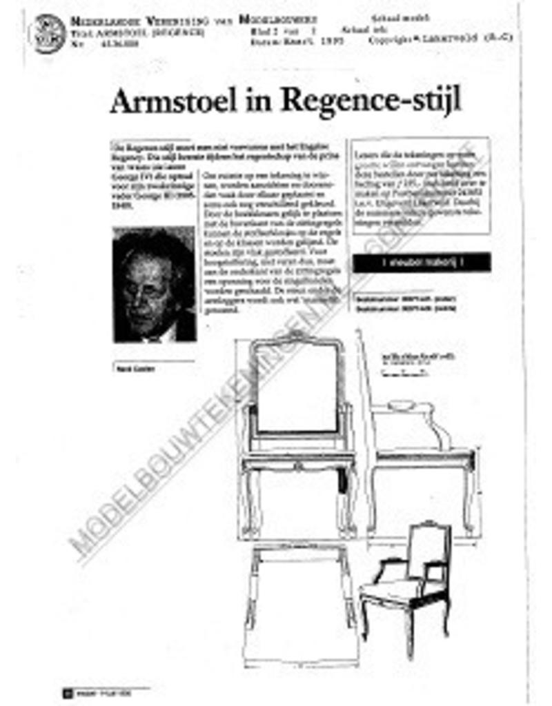 MBT Regence armstoel - Bouwtekening Schaal 1 : N/A (45.36.008)