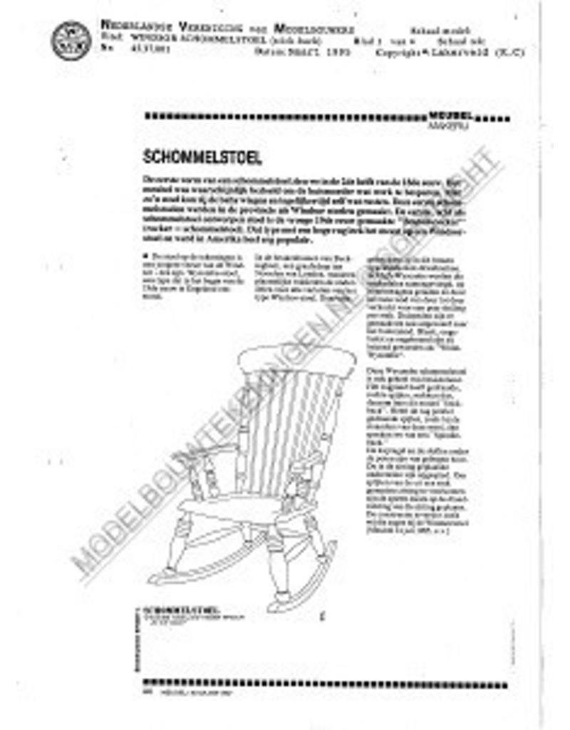 MBT Windsor Schaukelstuhl, "Stick-Back" - Bauzeichnung Maßstab 1 : N/A (45.37.001)