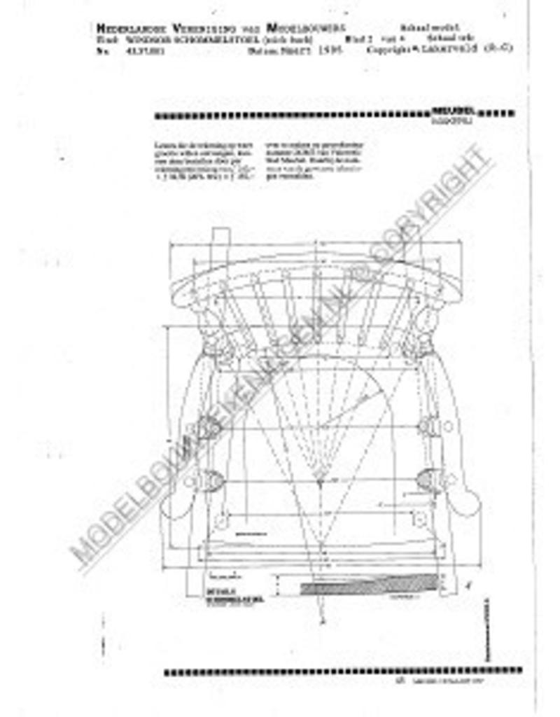 MBT Windsor Schaukelstuhl, "Stick-Back" - Bauzeichnung Maßstab 1 : N/A (45.37.001)
