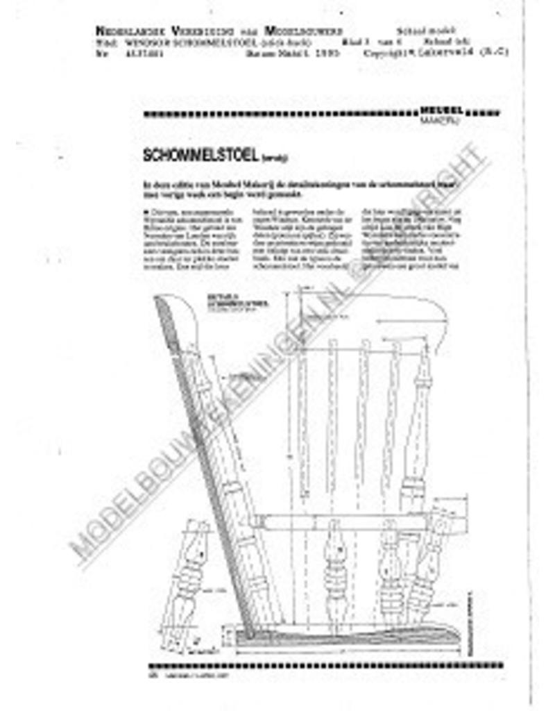 MBT Windsor Schaukelstuhl, "Stick-Back" - Bauzeichnung Maßstab 1 : N/A (45.37.001)