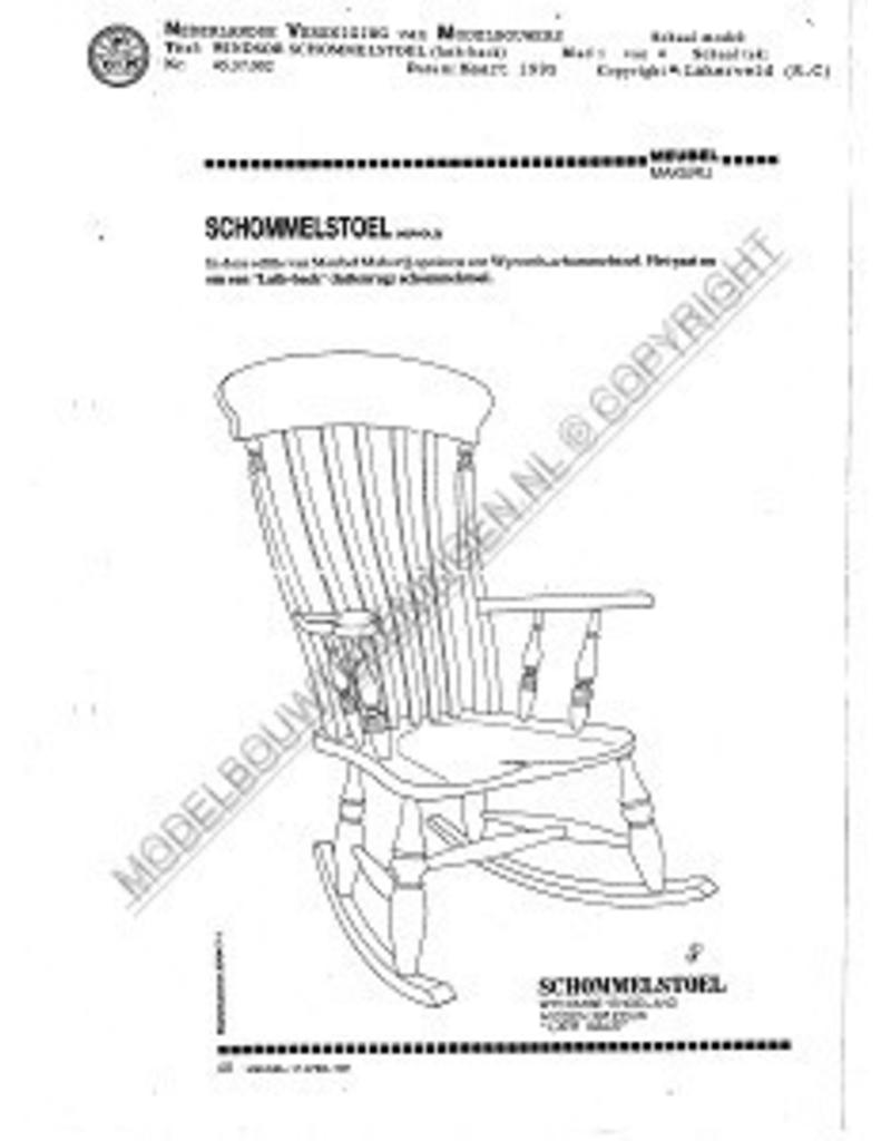 MBT Windsor Schaukelstuhl, "lath-back" - Bauzeichnung Maßstab 1 : N/A (45.37.002)