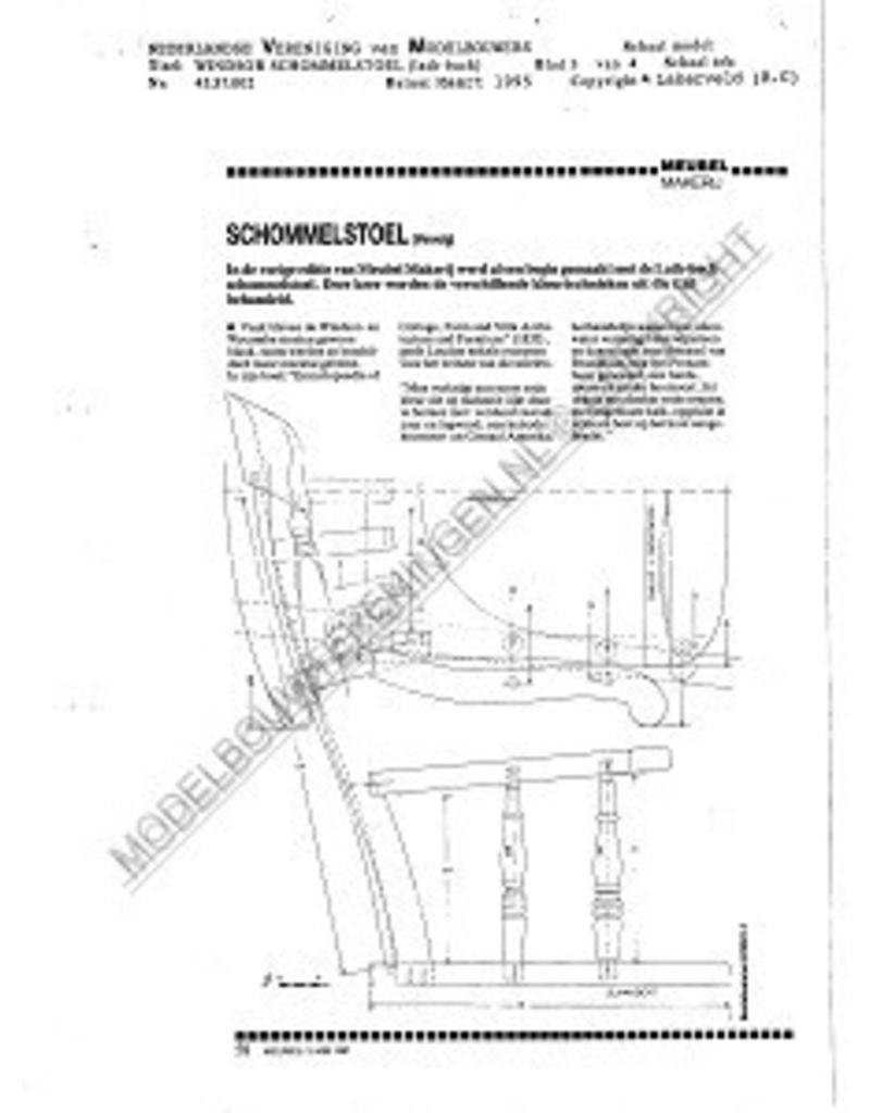 MBT Windsor Schaukelstuhl, "lath-back" - Bauzeichnung Maßstab 1 : N/A (45.37.002)