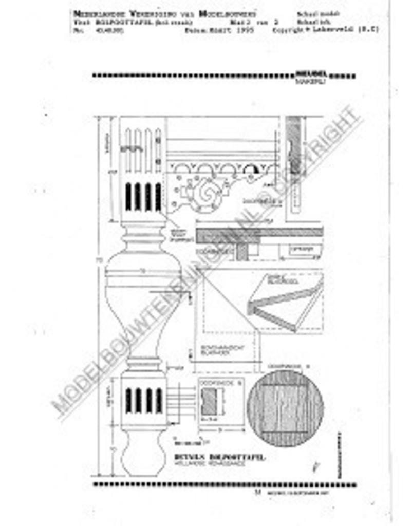 NVM 45.40.001 Dutch Renaissance bolpoottafel
