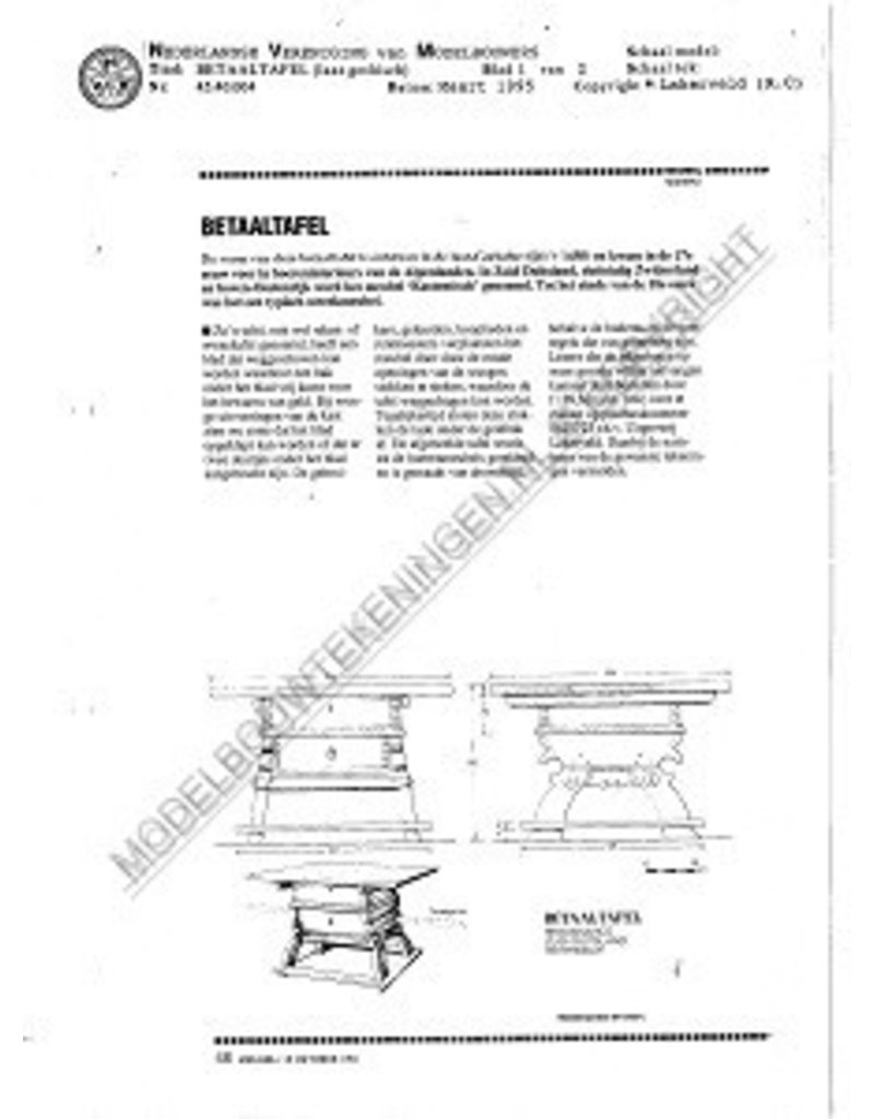 NVM 45.40.004 spätgotische Auszahlungstabelle