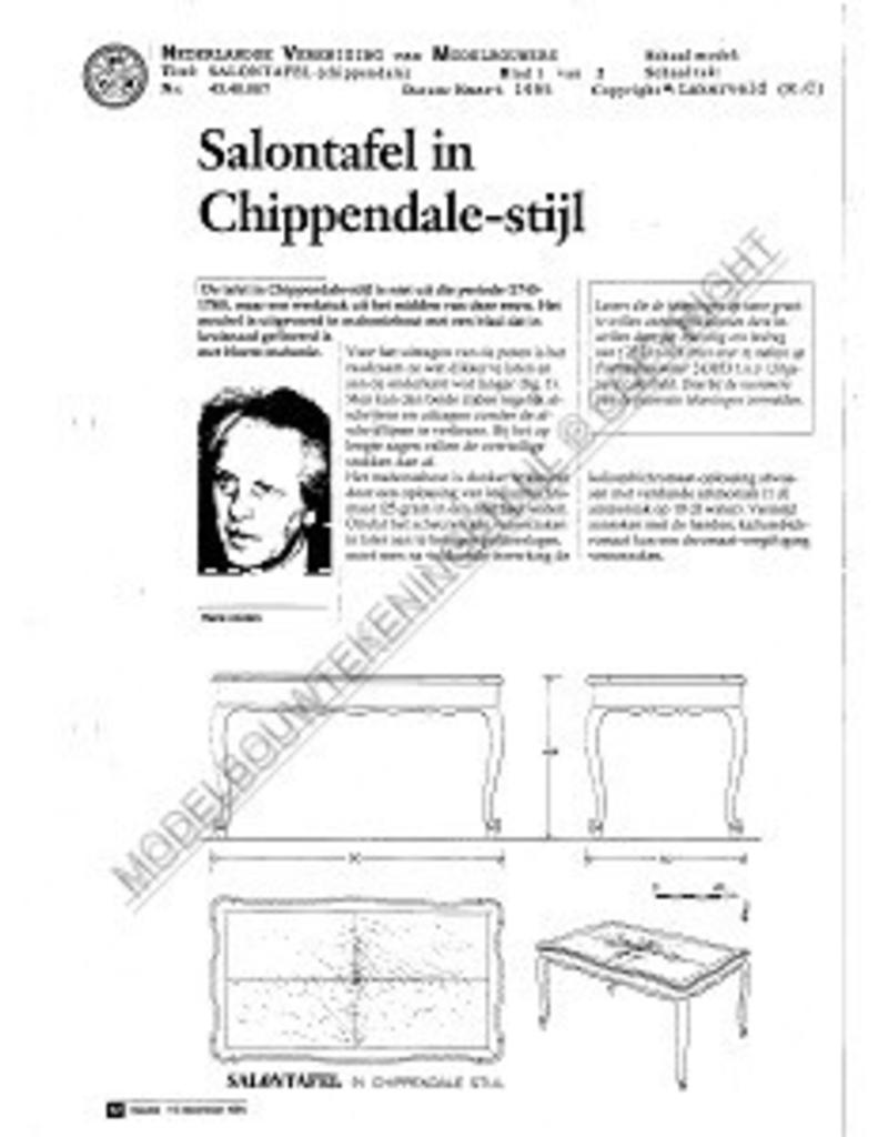 MBT 45.40.007 Chippendale salontafel