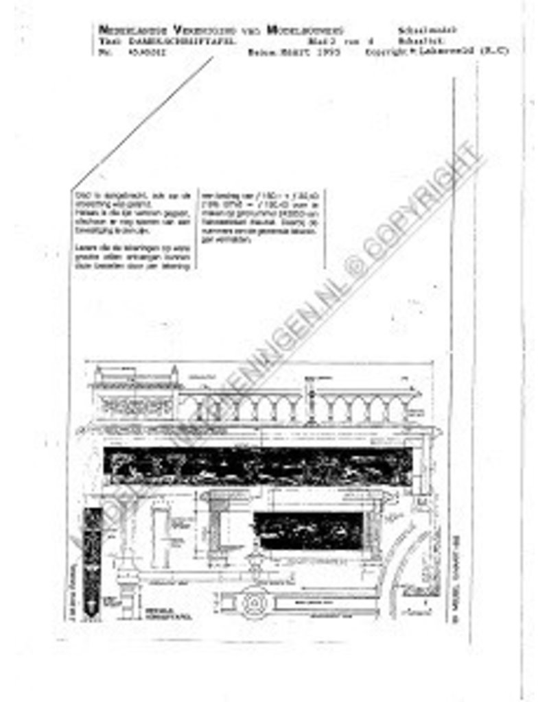 MBT dames schrijftafel - Bouwtekening Schaal 1 : N/A (45.40.012)