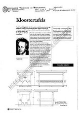 MBT Kloostertafel - Bouwtekening Schaal 1 : N/A (45.40.014)
