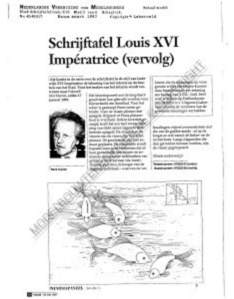MBT Schrijftafel Louis XVI Imperatrice - Bouwtekening Schaal 1 : N/A (45.40.017)