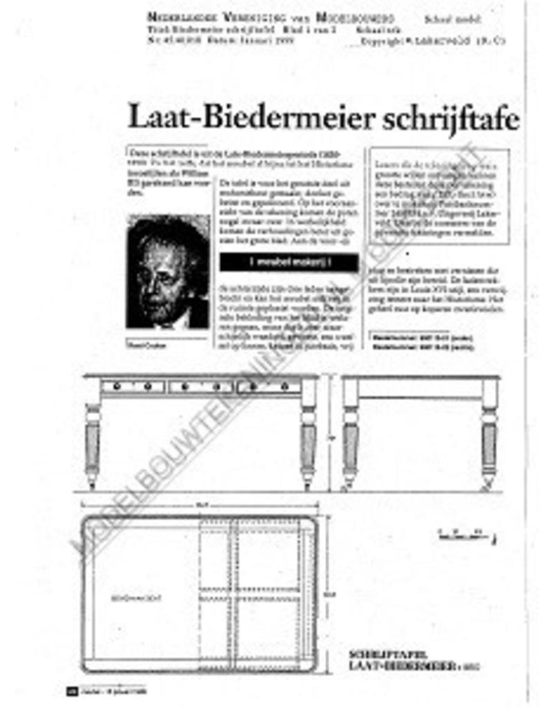 MBT Laat-Biedermeier schrijftafel - Bouwtekening Schaal 1 : N/A (45.40.018)