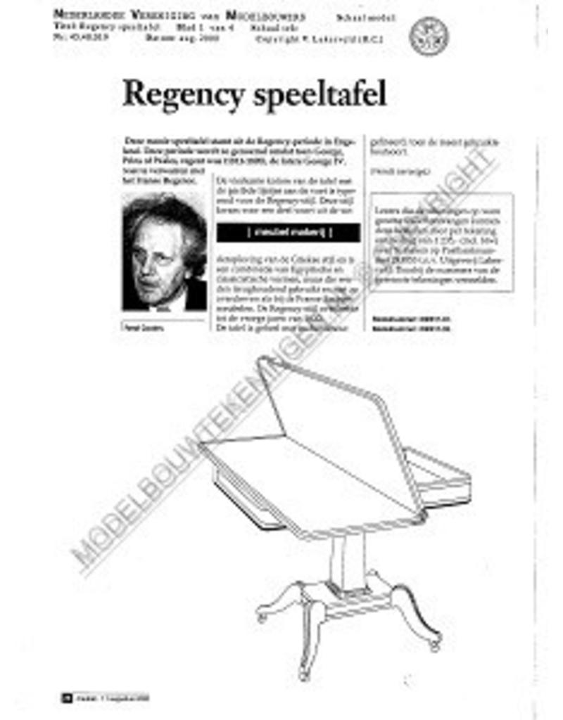 MBT Regency speeltafel - Bouwtekening Schaal 1 : N/A (45.40.019)