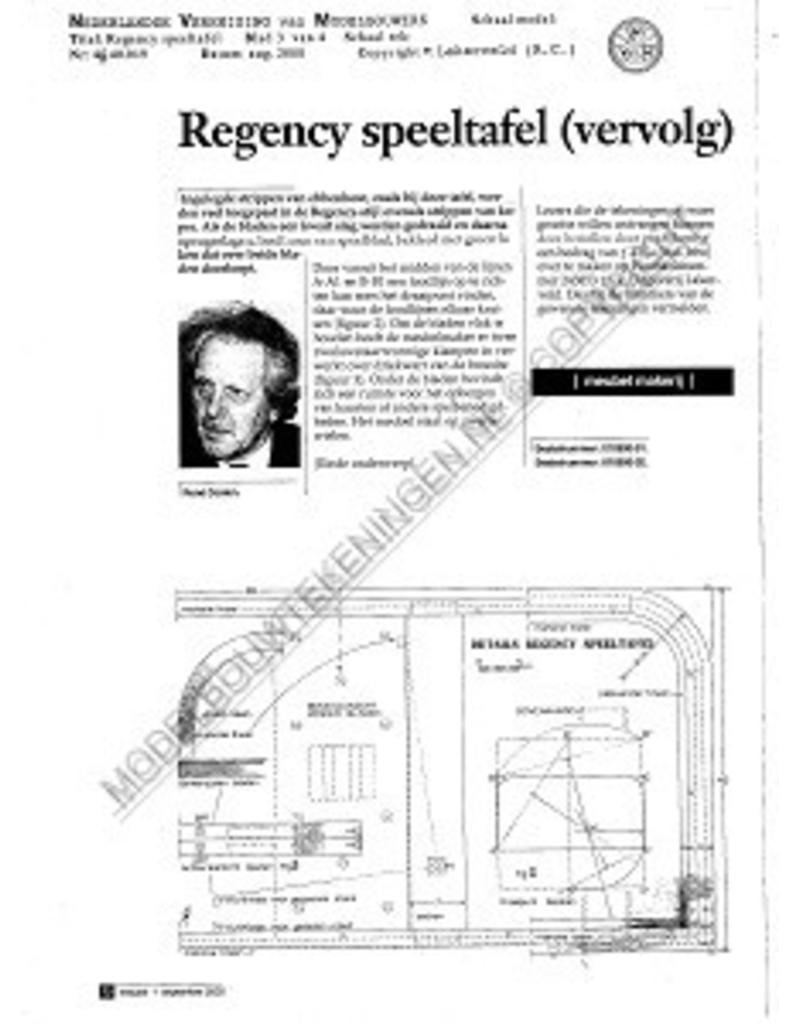 MBT Regency speeltafel - Bouwtekening Schaal 1 : N/A (45.40.019)