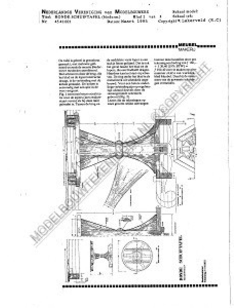 MBT Empire ronde tafel - Bouwtekening Schaal 1 : N/A (45.41.002)