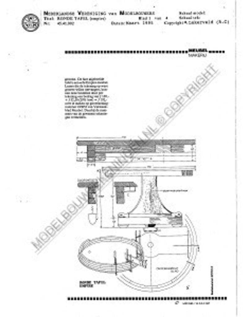 MBT 45.41.003 Regency ronde coulissentafel