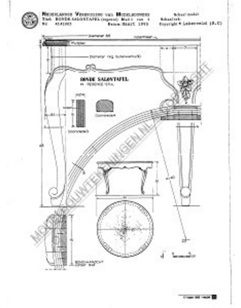 MBT Regency ronde salontafel - Bouwtekening Schaal 1 : N/A (45.42.005)