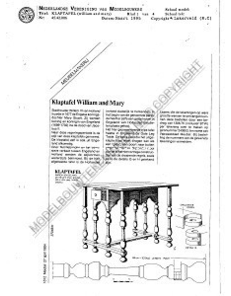 MBT 45.42.006 drop-leaf table - William and Mary
