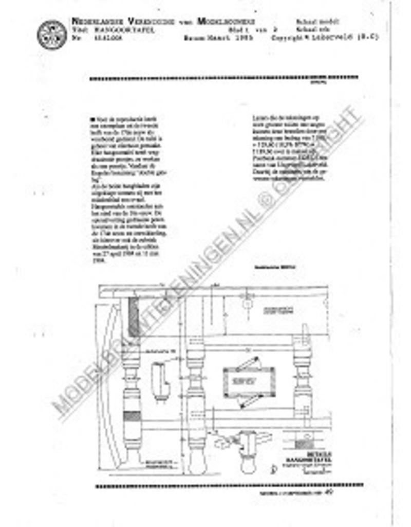 MBT Klapptisch - Bauzeichnung Maßstab 1 : N/A (45.42.008)