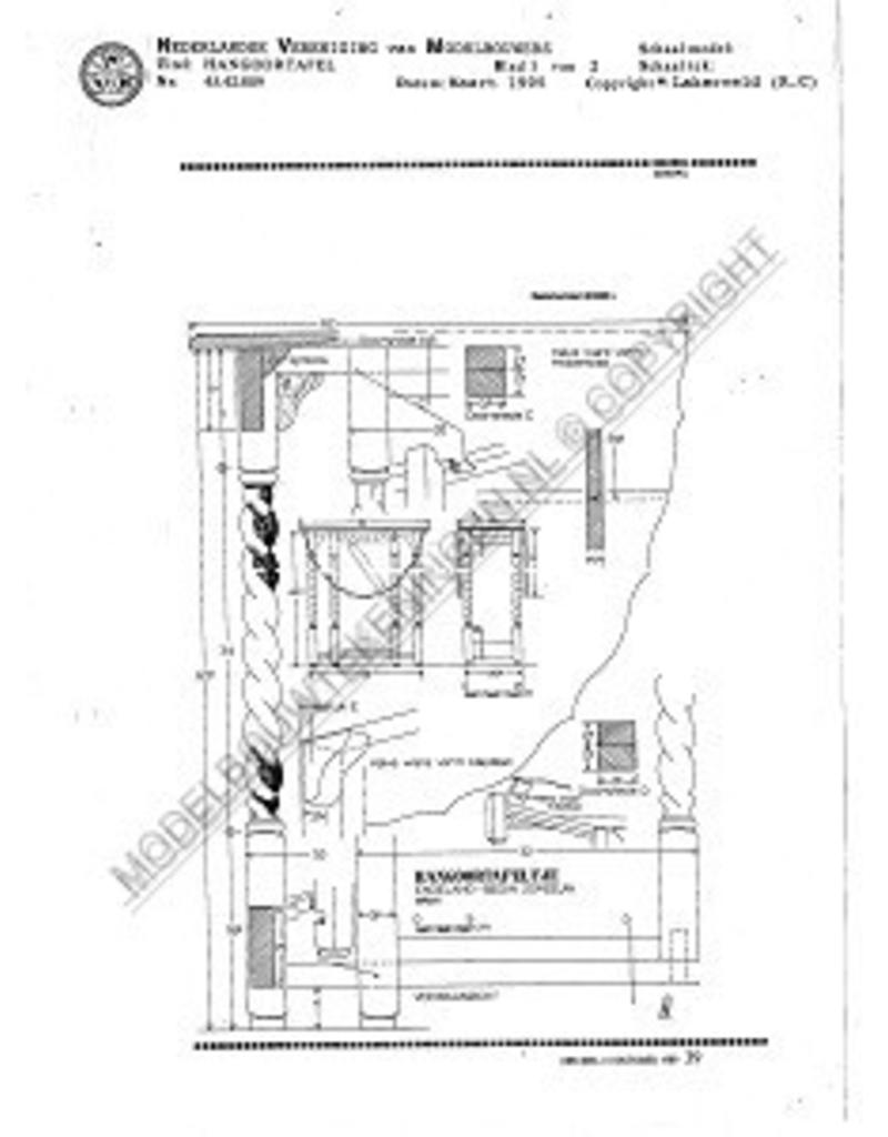 MBT Hangoortafel - Bouwtekening Schaal 1 : N/A (45.42.009)