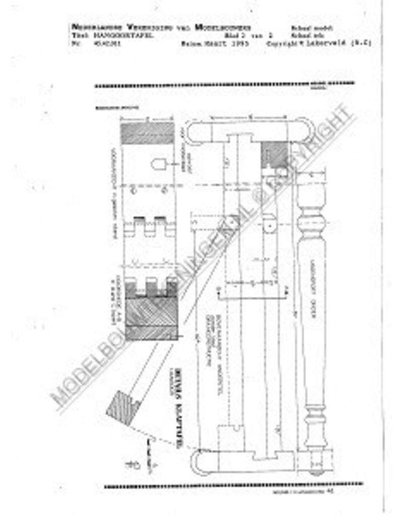 MBT Hangoortafel - Bouwtekening Schaal 1 : N/A (45.42.011)