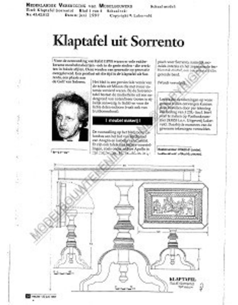 MBT Klaptafel uit Sorrento - Bouwtekening Schaal 1 : N/A (45.42.012)