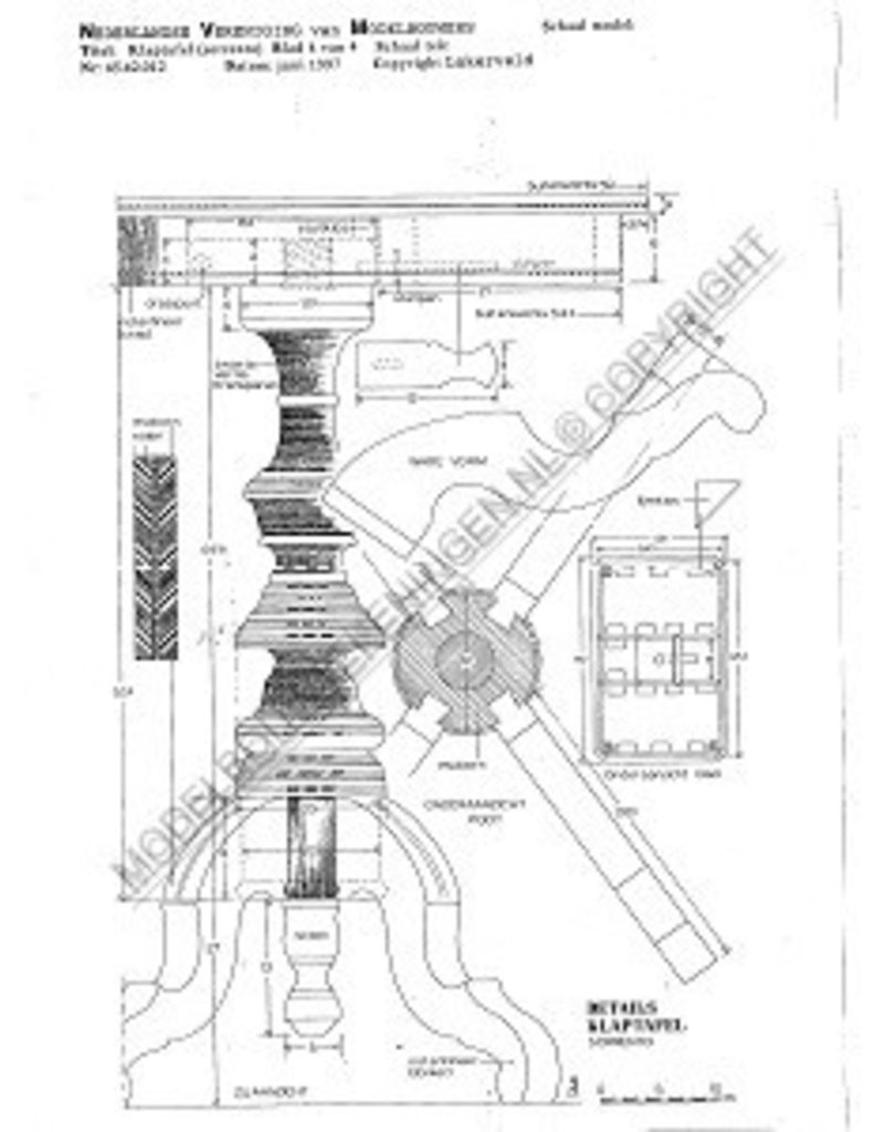 MBT Klaptafel uit Sorrento - Bouwtekening Schaal 1 : N/A (45.42.012)