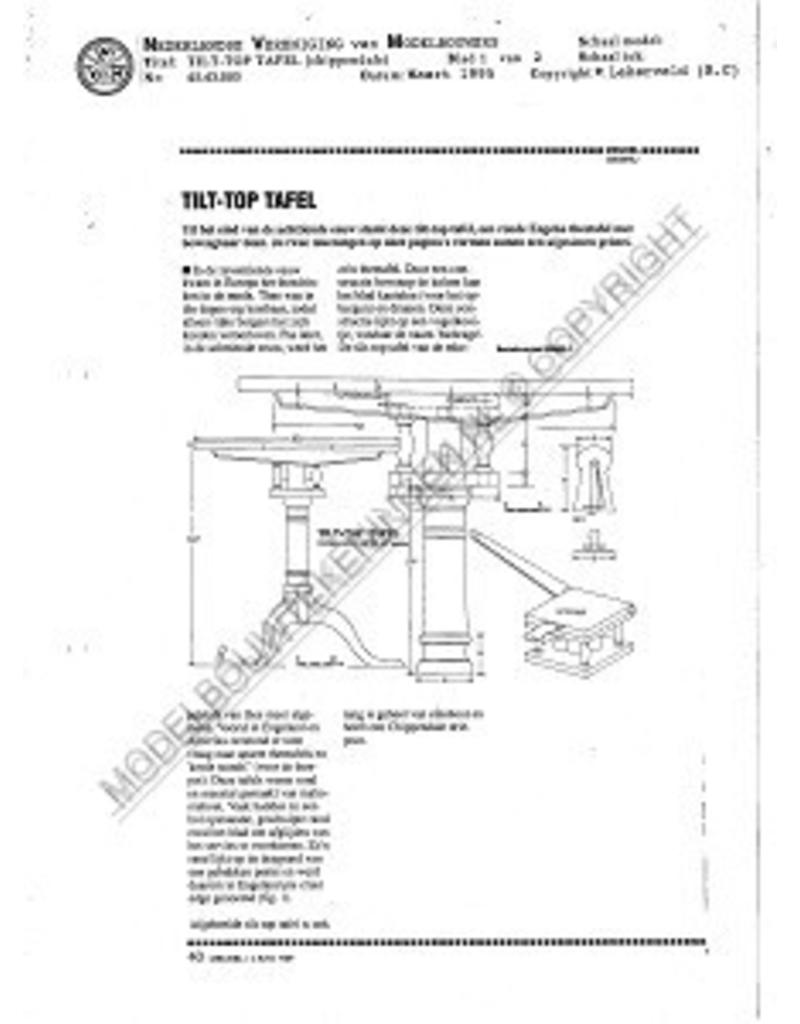 MBT Chippendale tip-toptafel - Bouwtekening Schaal 1 : N/A (45.43.005)