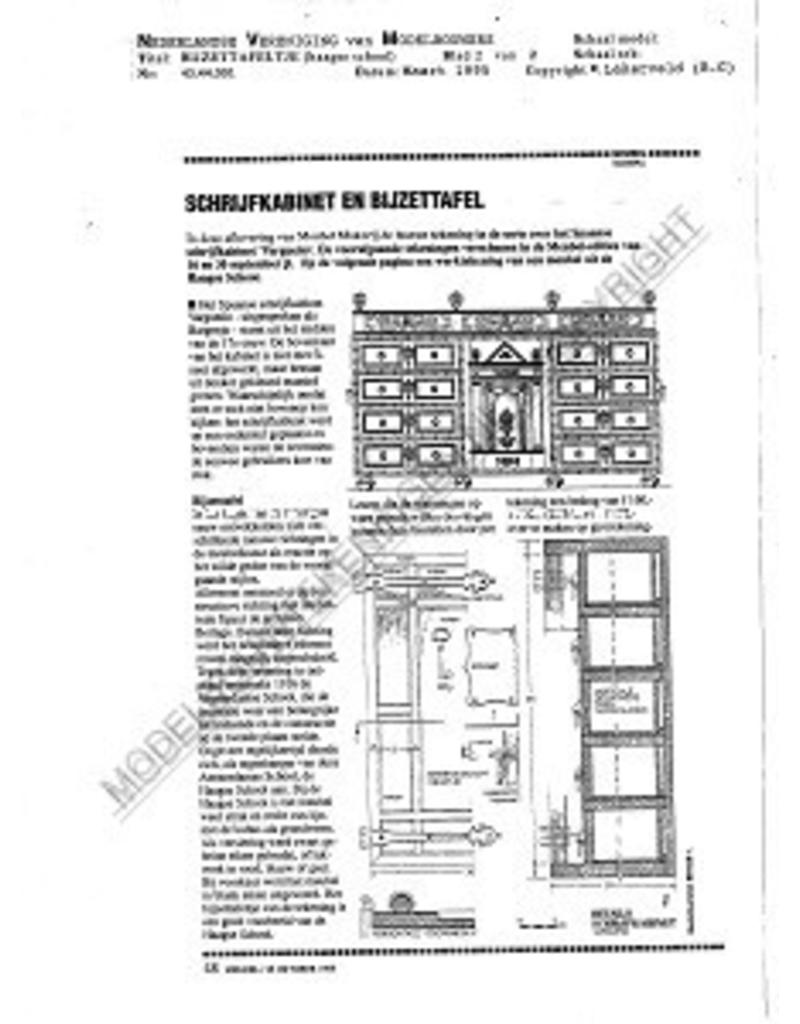MBT Bijzettafeltje, Haagse school - Bouwtekening Schaal 1 : N/A (45.44.001)
