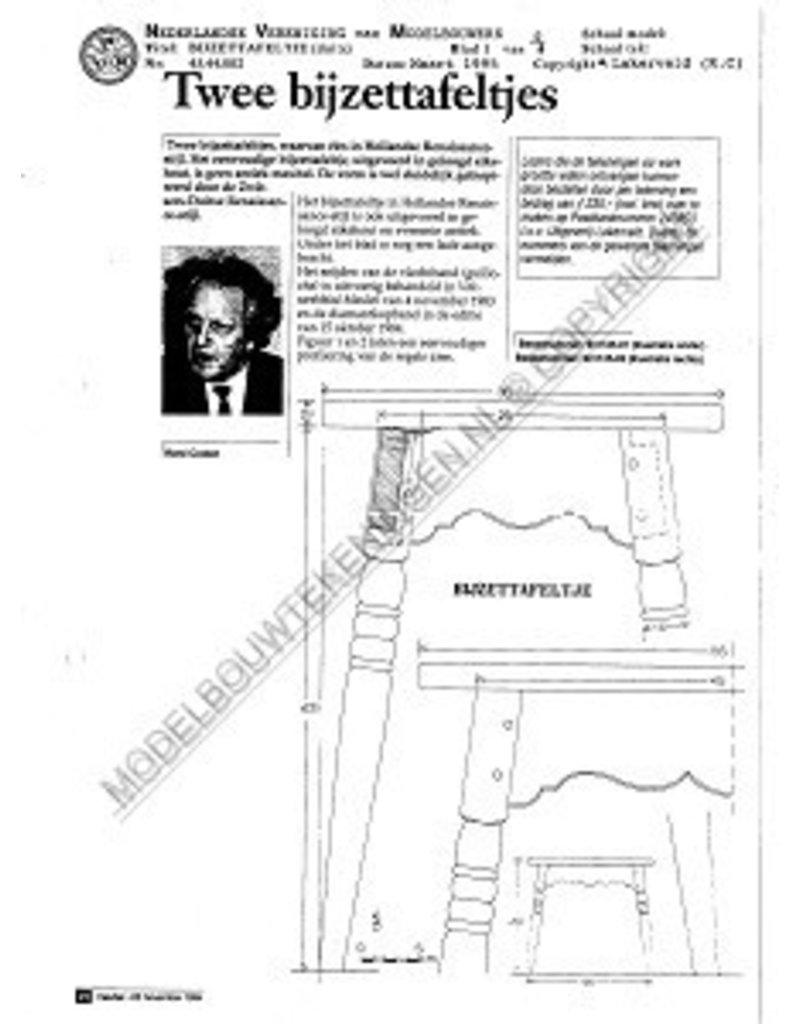 MBT Beistelltisch - Bauzeichnung Maßstab 1 : N/A (45.44.002)