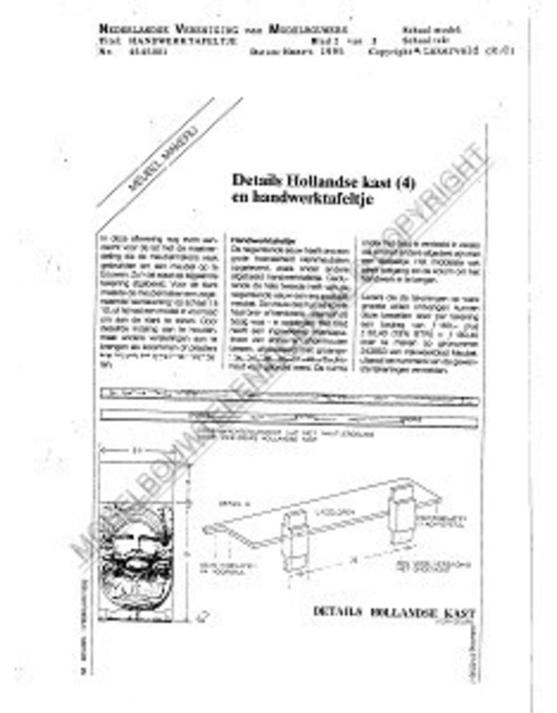 MBT Handarbeitstischchen - Bauzeichnung Maßstab 1 : N/A (45.45.001)