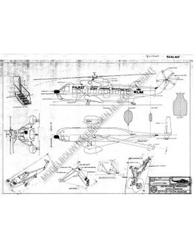 MBT Sikorsky S61n (Noordzee Helicopters) - Bouwtekening Schaal 1 : 50 (50.02.005)