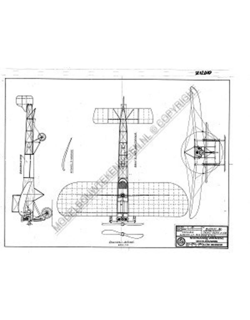 MBT Bleriot XI - Bauzeichnung Maßstab 1 : 25 (50.02.010)