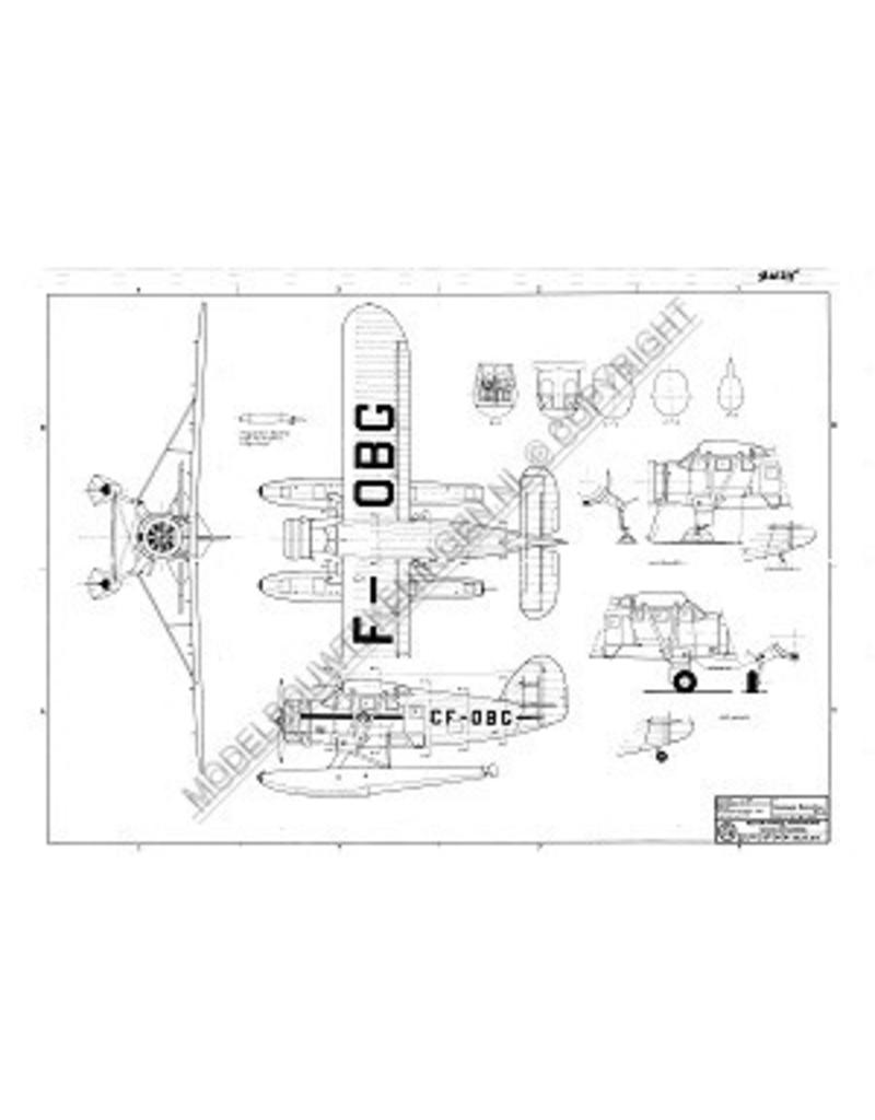 MBT Noorduyn Norseman mk V transportvliegtuig - Bouwtekening Schaal 1 : 32 (50.02.015)