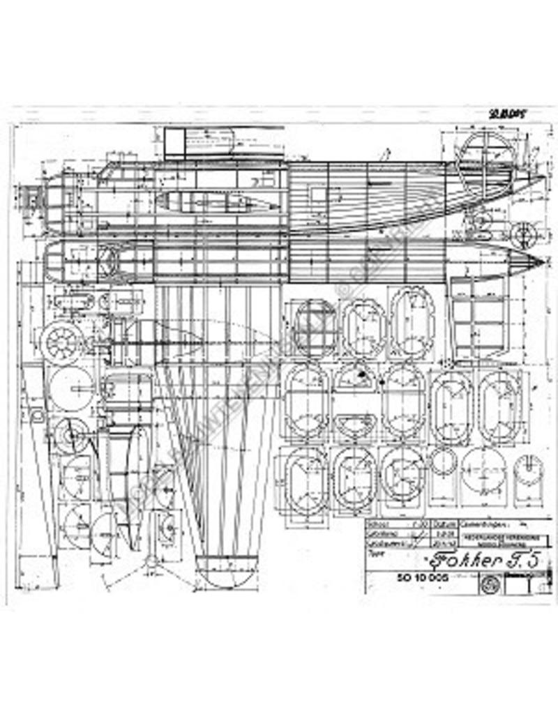 MBT Fokker T5 - Bouwtekening Schaal 1 : 30 (50.10.005)