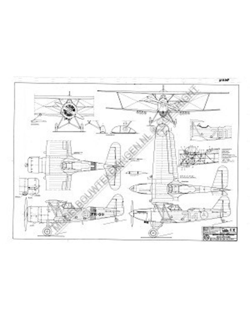 MBT Fokker C-X - Bouwtekening Schaal 1 : 25 (50.10.018)