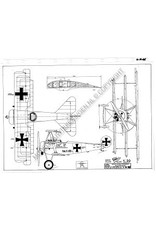 MBT Fokker DR1- driedekker (1917) - Bouwtekening Schaal 1 : 10 (50.10.025)