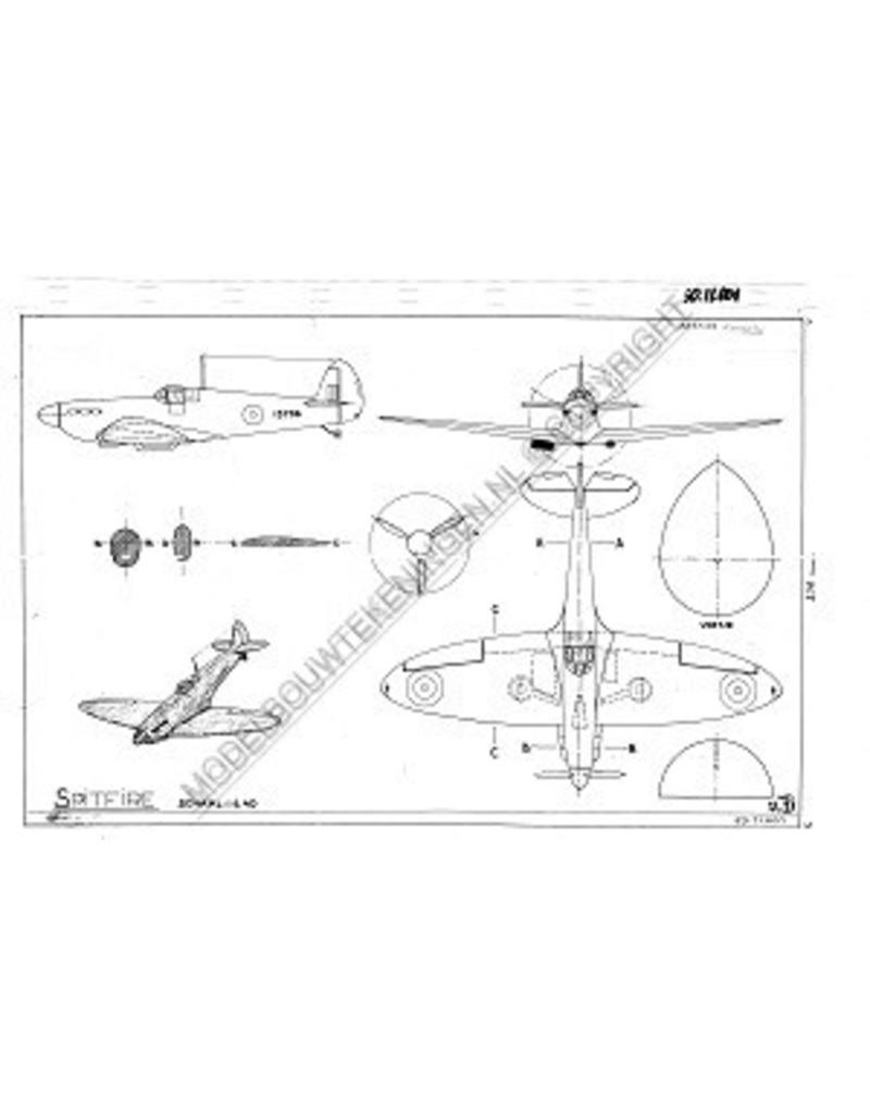 MBT Supermarine Spitfire - Bouwtekening Schaal 1 : 40 (50.11.001)
