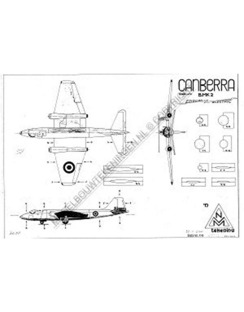 MBT English Electric Canberra - Bauplan Maßstab 1 : 72 (50.11.004)