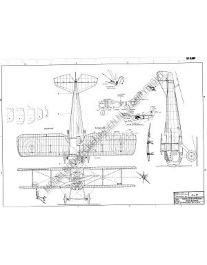 MBT SPAD 7 jachtvliegtuig (1917) - Bouwtekening Schaal 1 : 16 (50.13.001)