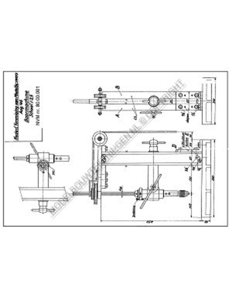 MBT Tafelboormachine - Bouwtekening Schaal 1 : XX (80.00.001)