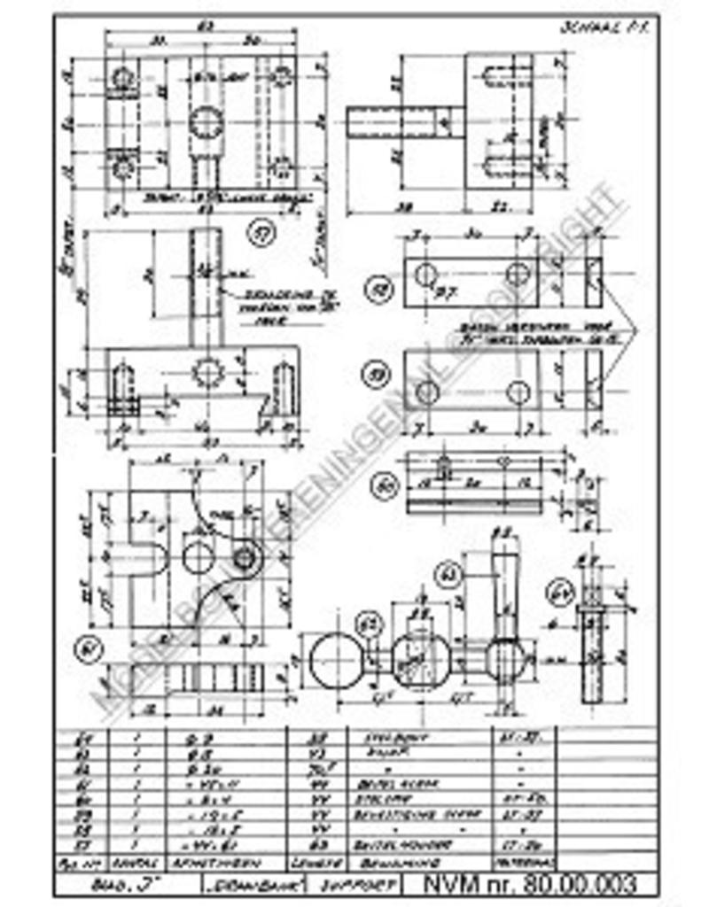 MBT Draaibank - Bouwtekening Schaal 1 : XX (80.00.003)