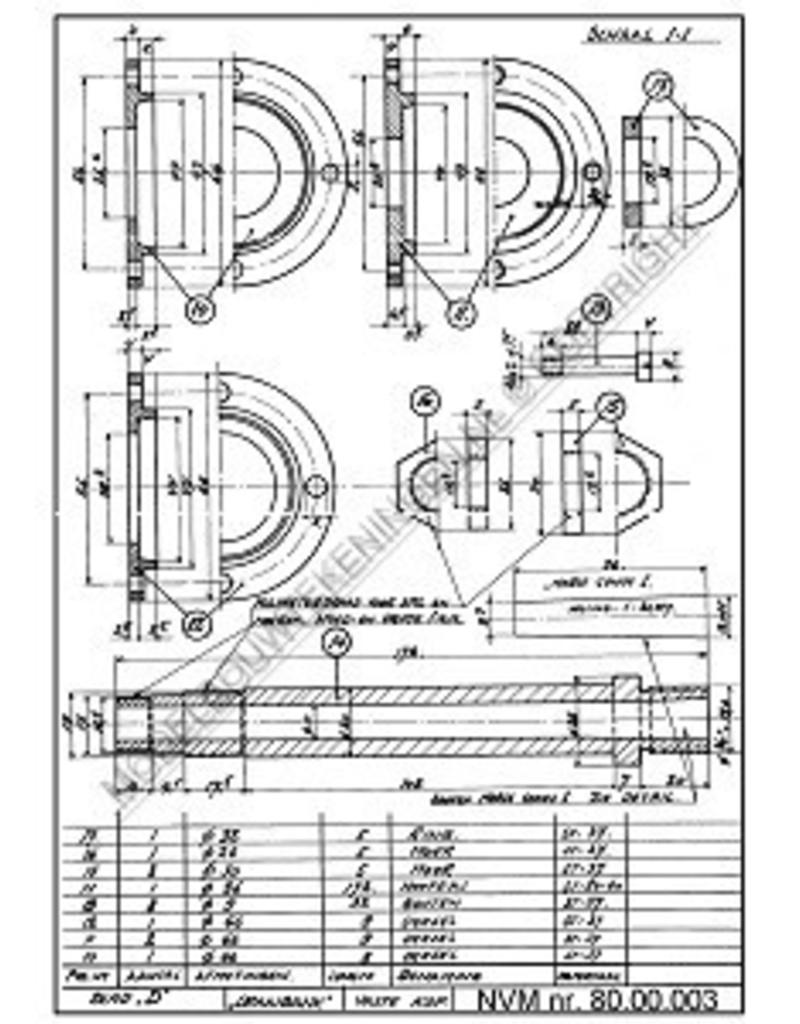 MBT Draaibank - Bouwtekening Schaal 1 : XX (80.00.003)
