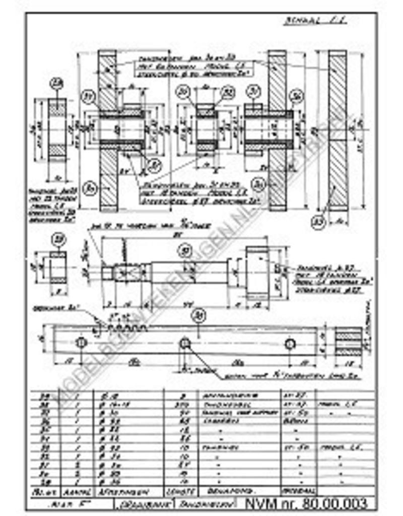 MBT Draaibank - Bouwtekening Schaal 1 : XX (80.00.003)