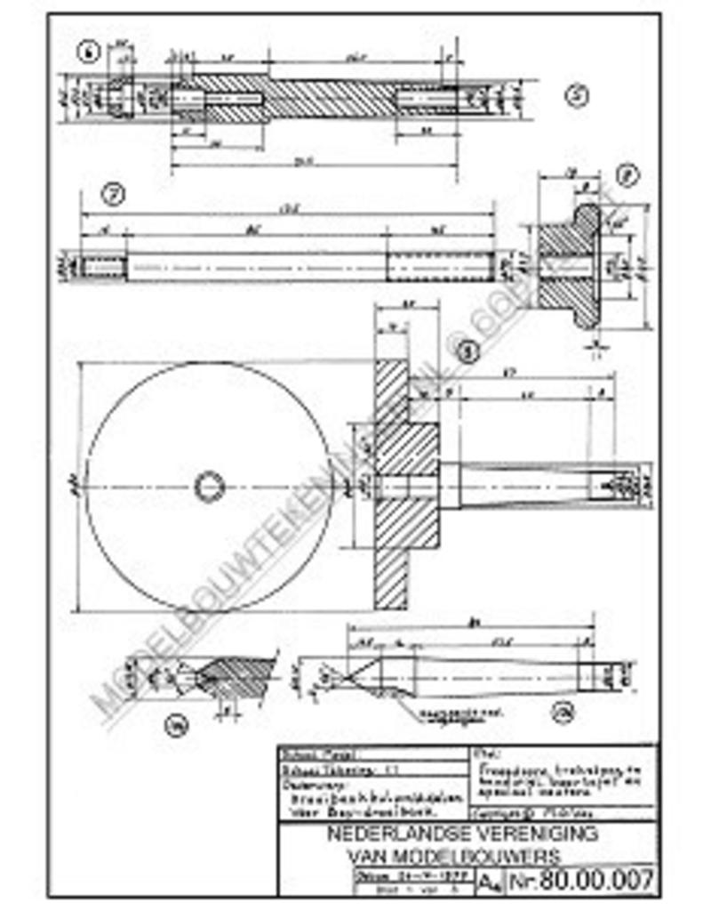 MBT Hulpmiddelen voor Boy-draaibank - Bouwtekening Schaal 1 : XX (80.00.007)