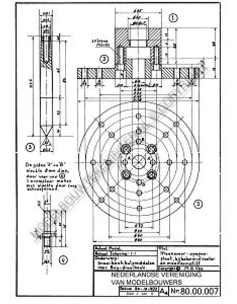 MBT Hulpmiddelen voor Boy-draaibank - Bouwtekening Schaal 1 : XX (80.00.007)