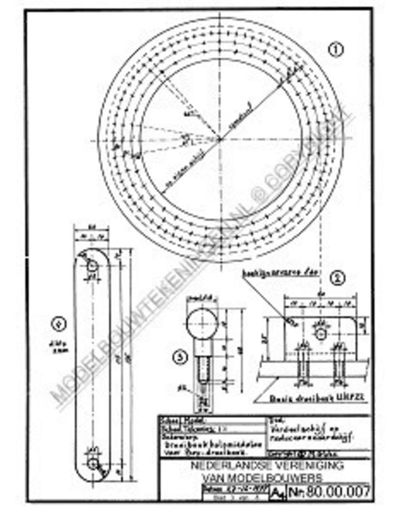 MBT Hulpmiddelen voor Boy-draaibank - Bouwtekening Schaal 1 : XX (80.00.007)